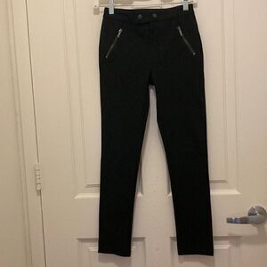Habitual Kids Black Stretch Slim Leg Pants with Zipper Accents. Size 12.